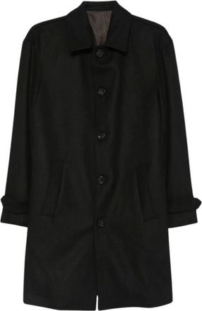 Daniele Alessandrini Cappotto Corto con Bottoni - - Coats - Uomo - Nero - XL