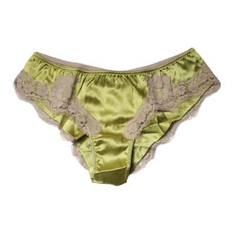 Dolce & Gabbana Brief Panty - Dames - Onderbroek - Groen - XS - Katoen - Ondergoed