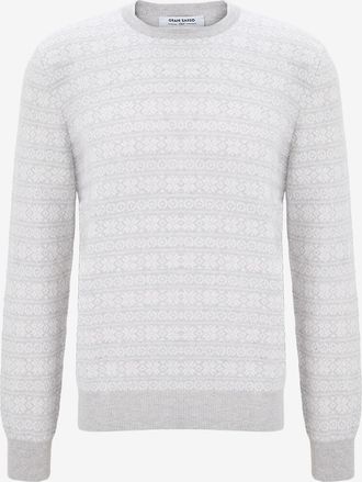 Gran Sasso Jacquard-Pullover mit Rundhalsausschnitt aus Kaschmir