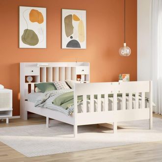Berkfield Home Bed Frame without Mattress White 140x190 cm Solid Wood Pine