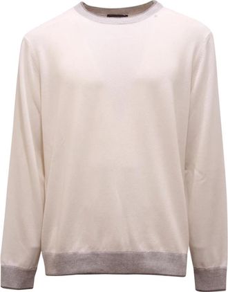PESERICO R59361F12 Maglione Trui - Heren - Ronde hals truien - Wit - 2XL - Truien & Vesten