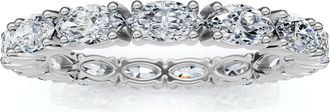 Pompeii3 3/4Ct Marquise East To West Diamond Eternity Ring 14k Gold Lab Grown