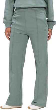 Calvin Klein Broeken, Dames, Groen, M, Katoen, Dames Broeken Archive Logo French Terry Trackp