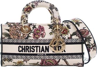Dior Pre-owned Dior Medium Embroidered Floral Canvas Lady D Joy Ladies 50-MA-0292