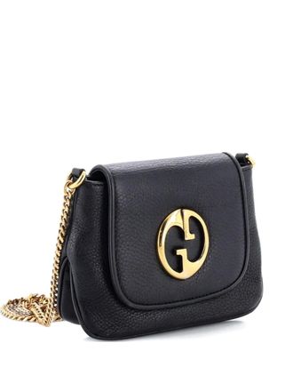 Gucci 1973 Chain Shoulder Bag Leather Small crossbody bag - Black
