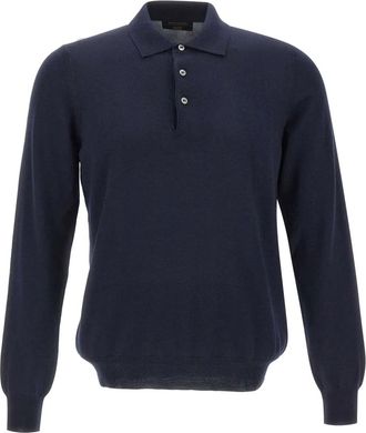 Gran Sasso Polo a maniche lunghe - Blu