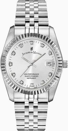 Jacques du Manoir Inspiration Business Diamond Silver-tone Dial Unisex Watch NRO.01