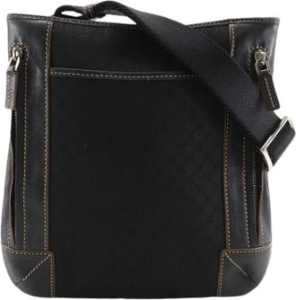 Celine Pre-owned Macadam Nylon Canvas Leather Schoudertas - Heren - Vintage Schoudertas - Zwart - ONE Size - Nylon - Vintage