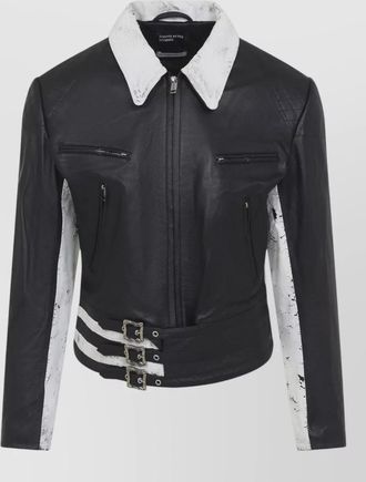 Enfants Riches Deprimes restraint leather jacket buckle collar