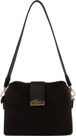 Pourchet Tassen, Dames, Bruin, ONE Size, Leer, Cavalcade MM Schoudertas