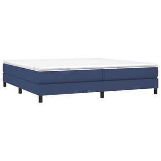 vidaXL Vidaxl - Cama Box Spring Con Colch&oacute;n Tela Azul 200x200 Cm