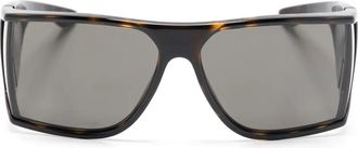 Saint Laurent Eyewear Occhiali da sole con stampa - Marrone