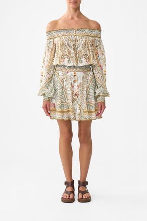 Camilla Off Shoulder Short Dress Ottoman Dynasty at Nordstrom, Size Xx-Large Au