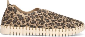 Ilse Jacobsen Luipaardprint Instappers - Dames - Loafers - Bruin - 39 EU - Linnen - Schoenen