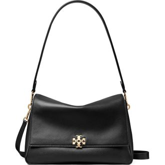 Tory Burch Charlie Leather Shoulder Bag in Black at Nordstrom
