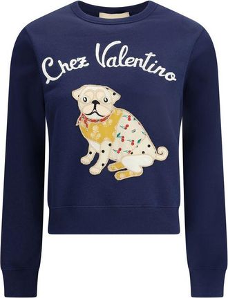 Valentino Blue Cotton Womens Sweatshirt