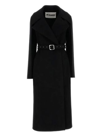Jil Sander belted-wool coat - women - Wool - 36 - Black