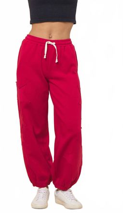 Vintage Havana Star Fleece Jogger In Scarlet