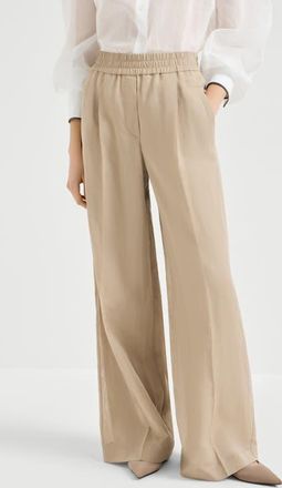 Brunello Cucinelli Loose Track trousers in Beige at Nordstrom, Size 42 It