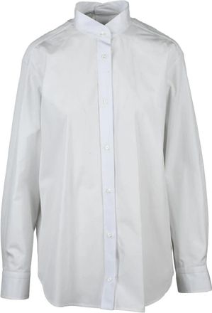 Fendi Coreana Dritta Shirt - Dames - Overhemden - Wit - S - Katoen - Overhemden