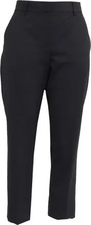 Theory Cropped Trousers in Black Wool