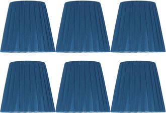 OEM 6 Pantallas De Tela Modernas Para Apliques De Pared Con L&aacute;mpara De Ara&ntilde;a De Cristal Con Clip, Color Azul