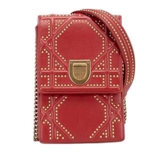 Dior Pre-owned Diorama Crossbody Bag - Dames - Vintage Schoudertas - Rood - ONE Size - Leer - Vintage