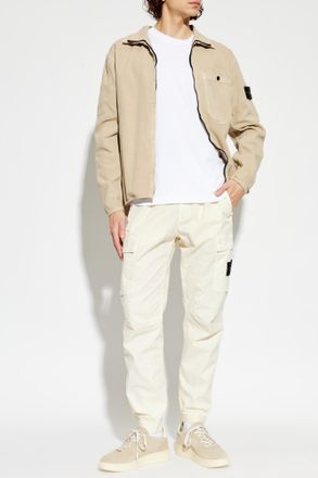 Stone Island T-shirt With Logo Patch, Mens, White