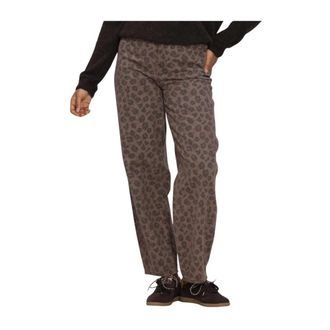 By-Bar Amsterdam Lew Cheetah Broek - Dames - Jeans - Bruin - Maat: XS Katoen
