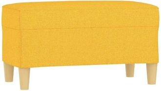 vidaXL Banco de tela amarillo 70x35x41 cm vidaXL