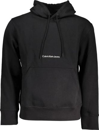 Calvin Klein Heren Hoodie van Fleece met Borduursel - Heren - Hoodies - Zwart - XL - Katoen - Hoodies & sweatvesten