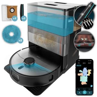 Cecotec Cecotec Robot Aspirador Con Base Autovaciado E Ia Conga X100. L&aacute;ser E Inteligencia Artificial Con C&aacute;mara, Motor Succi&oacute;n 20000pa