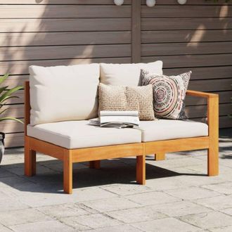 vidaXL Divano Giardino con 1 Bracciolo 2 Posti Legno Massello Acacia - Vidaxl
