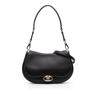 Valentino Pre-owned Valentino Medium Leather Ohval Flap Bag QM9BKOI9B4Z95BD3