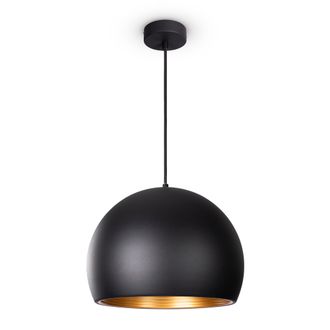 Paco Home L&aacute;mpara De Suspensi&oacute;n Comedor Colgante Cocina Mesa Comedor Industrial Moderna L&aacute;mpara Colgante - Negro, Oro (&oslash;36cm) - Paco Home