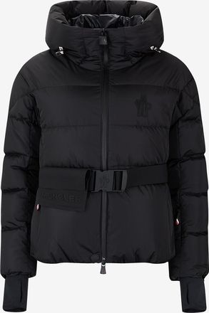 Moncler Kurze Hochkragen-Daunenjacke aus technischem Gewebe Bouquetin