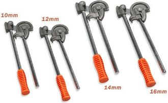 Trade Shop Trade Shop - Set 4 Piegatubo Piegatubi Curvatubi Manuale In Acciaio Per Tubi 10 12 14 16mm