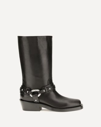Paco Rabanne Leather buckle snkle Boots Female 37