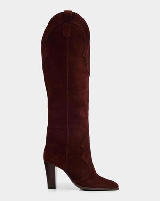 Schutz Miller Up 95MM Knee-High Suede Boots
