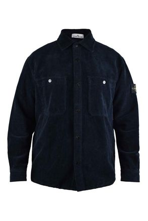 Stone Island Overhemd Jas Blauw