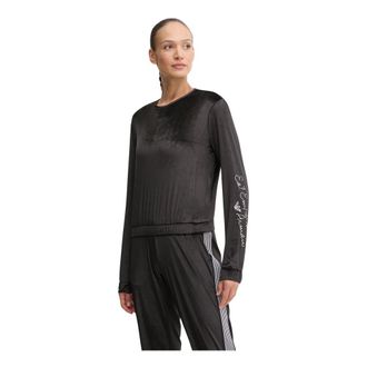 Emporio Armani Velours Sweatshirt - Dames - Sweatshirts & Hoodies - Zwart - Maat: XS Velours