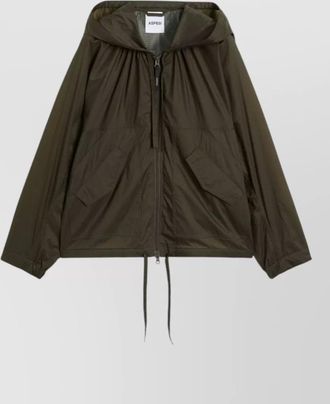 Aspesi hooded jacket nylon silk long sleeves