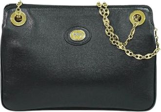 Gucci Pre-owned Cross Body Bag - Dames - Vintage Schoudertas - Zwart - ONE Size - Leer - Vintage