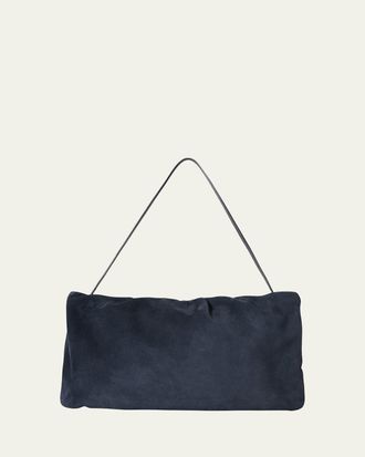 The Row Bourse XL Shoulder Bag in Suede