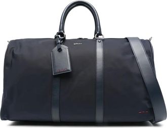 Kiton Borsa con placca logo - Blu