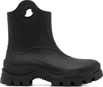 Moncler Regenlaarzen met ronde neus en logo in mistige stijl