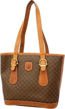 Celine Brown Pvc Tote Bag (Pre-Owned)