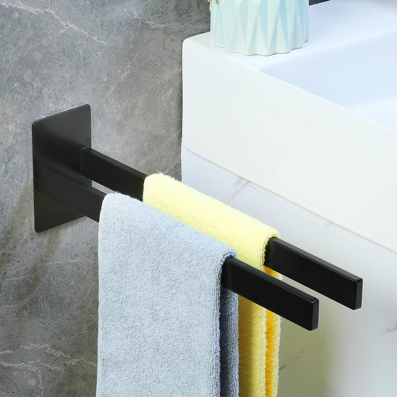 Selbstklebender Toilettenpapierhalter Aus Edelstahl – Ohne Bohren, Super Stabil & Einfach Zu Montieren, 2er Set In Schwarz