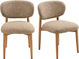 Moloo Silla de tela beige x2