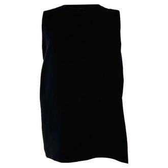 Acne Studios Boxy Sleeveless Blouse in Black Polyester